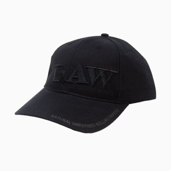 หมวก RAW Baseball Cap Classic Brim Black on Black