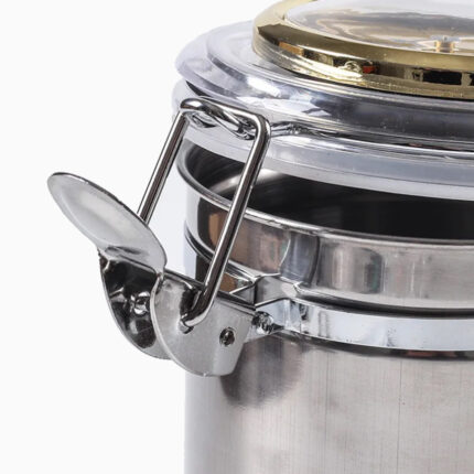 โถเก็บยาเส้น Stainless Tobacco Jar with Hygrometer