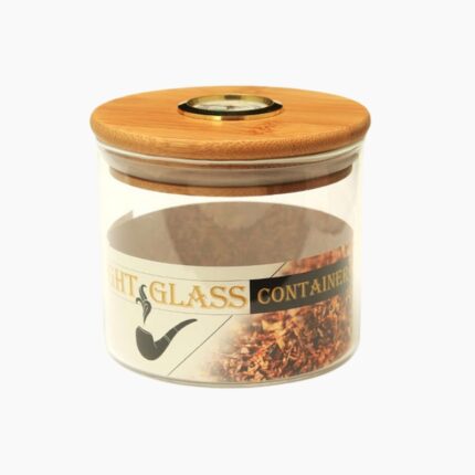 โถเก็บยาเส้น Glass Tobacco Jars with Hygrometer