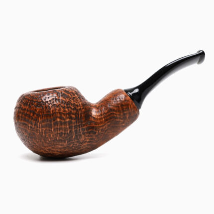 ไปป์ Chacom Brown Sandblasted Bent Apple Reverse Calabash