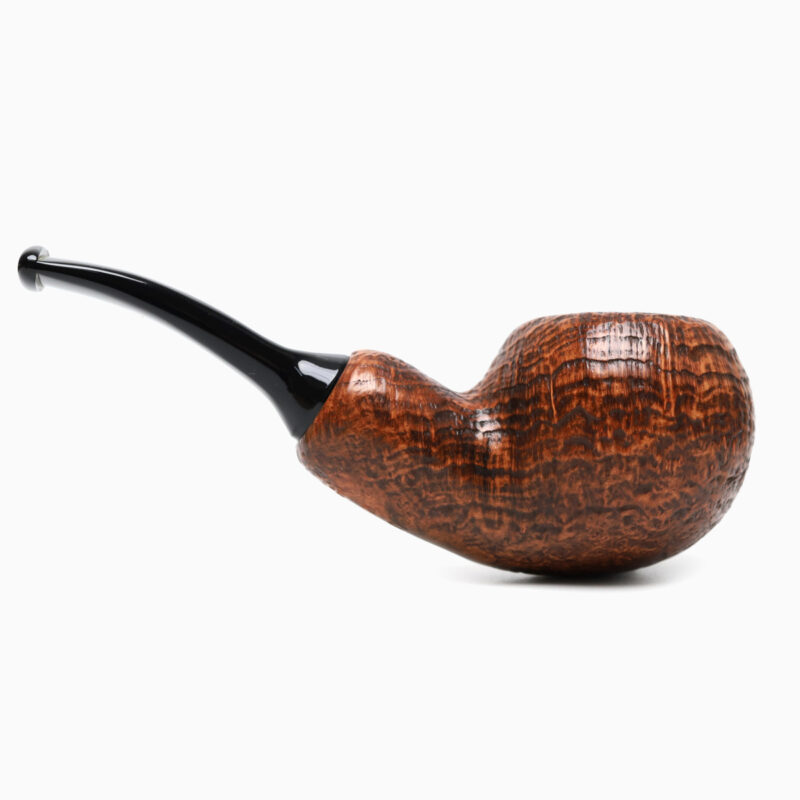 ไปป์ Chacom Brown Sandblasted Bent Apple Reverse Calabash