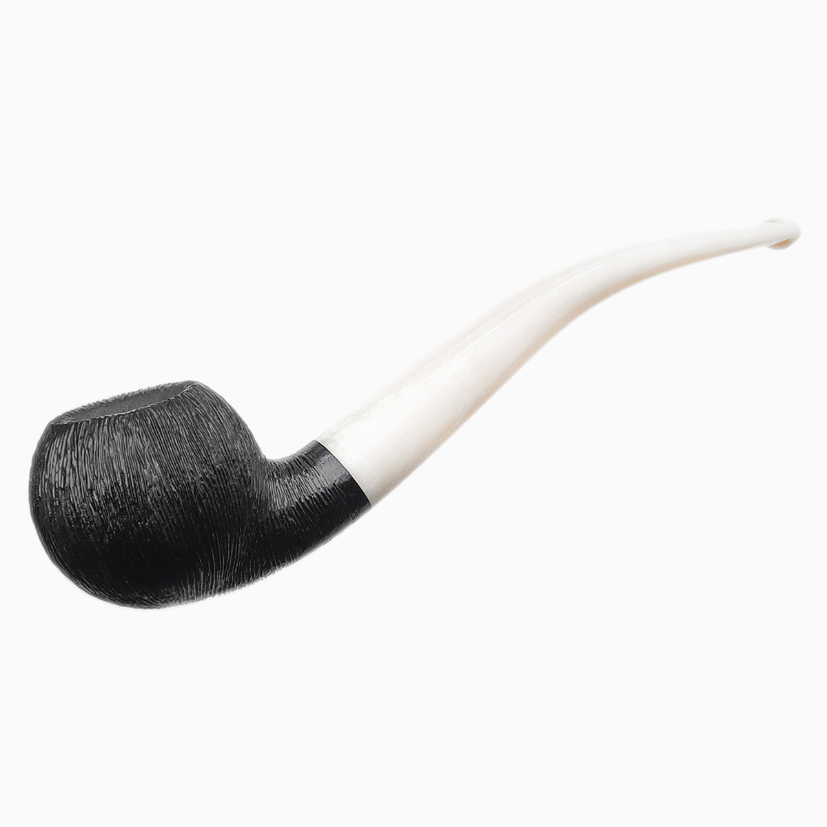 ไปป์ BriarWorks Original Dark Rusticated with White Stem ไปป์ BriarWorks Original Dark Rusticated with White Stem