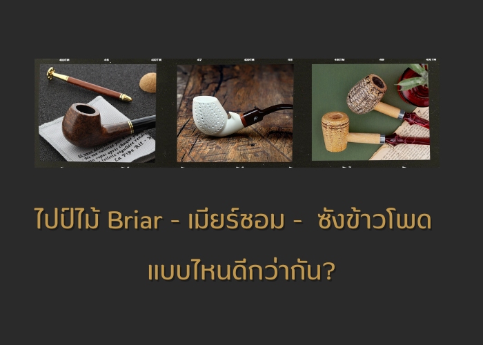 ไปป์ไม้ Briar เมียร์ชอม ซังข้าวโพด แบบไหนดีกว่ากัน